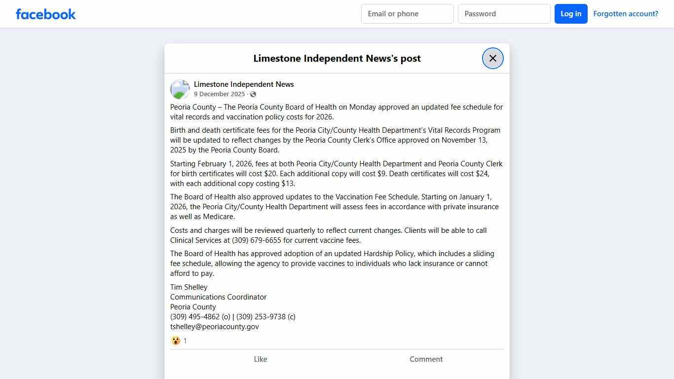 Peoria County – The Peoria... - Limestone Independent News Facebook